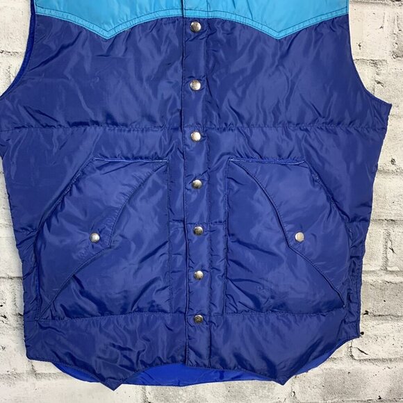 Vintage  Snap Front Down Puffer Vest - Picture 3 of 13